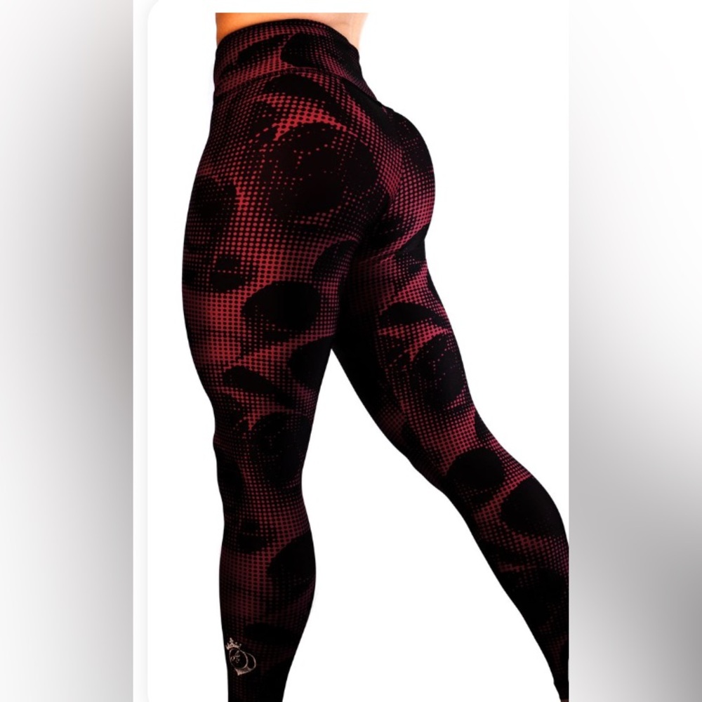 BootyQueen Flow Legging ~ Burgundy Rose